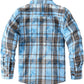 JOGAL Boys' Plaid Flannel Long-Sleeve Shirt - Blue Tie-dye - back