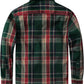 JOGAL Boys' Plaid Flannel Long-Sleeve Shirt - Dark Green Red - back