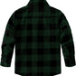 JOGAL Boys' Plaid Flannel Long-Sleeve Shirt - Deep Green - back