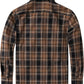 JOGAL Boys' Plaid Flannel Long-Sleeve Shirt - Deep Khaki - back