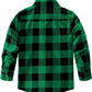 JOGAL Boys' Plaid Flannel Long-Sleeve Shirt - Grass Green - back