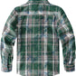 JOGAL Boys' Plaid Flannel Long-Sleeve Shirt - Green Tie-dye - back