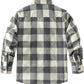 JOGAL Boys' Plaid Flannel Long-Sleeve Shirt - Grey Beige - back