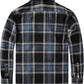 JOGAL Boys' Plaid Flannel Long-Sleeve Shirt - Navy Black - back