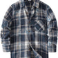 JOGAL Boys' Plaid Flannel Long-Sleeve Shirt - Navy Tie-dye - front