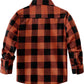 JOGAL Boys' Plaid Flannel Long-Sleeve Shirt - Orange - back