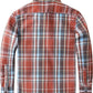 JOGAL Boys' Plaid Flannel Long-Sleeve Shirt - Orange Blue - back