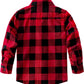 JOGAL Boys' Plaid Flannel Long-Sleeve Shirt - Red Black - back
