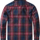 JOGAL Boys' Plaid Flannel Long-Sleeve Shirt - Red Blue - back