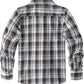 JOGAL C553 Boys' Cotton-Blend Plaid Long-Sleeve Shirt - Black Brown - back