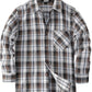 JOGAL C553 Boys' Cotton-Blend Plaid Long-Sleeve Shirt - Black Brown - front