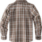 JOGAL C553 Boys' Cotton-Blend Plaid Long-Sleeve Shirt - Brown - back
