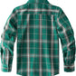 JOGAL C553 Boys' Cotton-Blend Plaid Long-Sleeve Shirt - Deep Green - back