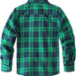 JOGAL C553 Boys' Cotton-Blend Plaid Long-Sleeve Shirt - Navy Green - back