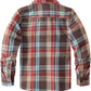 JOGAL C553 Boys' Cotton-Blend Plaid Long-Sleeve Shirt - Red Brown - back