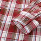 JOGAL C553 Boys' Cotton-Blend Plaid Long-Sleeve Shirt - Red - cuff detail