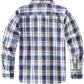 JOGAL C553 Boys' Cotton-Blend Plaid Long-Sleeve Shirt - Royal Blue - back