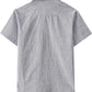 JOGAL Boys' Cotton Chambray Short-Sleeve Shirt - Gray - back