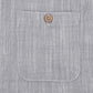 JOGAL Boys' Cotton Chambray Short-Sleeve Shirt - Gray - detail chest pocket