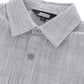 JOGAL Boys' Cotton Chambray Short-Sleeve Shirt - Gray - detail collar