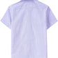 JOGAL Boys' Cotton Chambray Short-Sleeve Shirt - Lavender - back