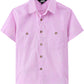 JOGAL Boys' Cotton Chambray Short-Sleeve Shirt - Lightpink - front