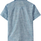 JOGAL Boys' Cotton Chambray Short-Sleeve Shirt - Navy - back