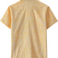 JOGAL Boys' Cotton Chambray Short-Sleeve Shirt - Orange - back