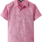 JOGAL Boys' Cotton Chambray Short-Sleeve Shirt - Red - front