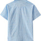JOGAL Boys' Cotton Chambray Short-Sleeve Shirt - Skyblue - back