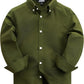 JOGAL C570 Boys' Oxford Long-Sleeve Dress Shirt - Army Green - front