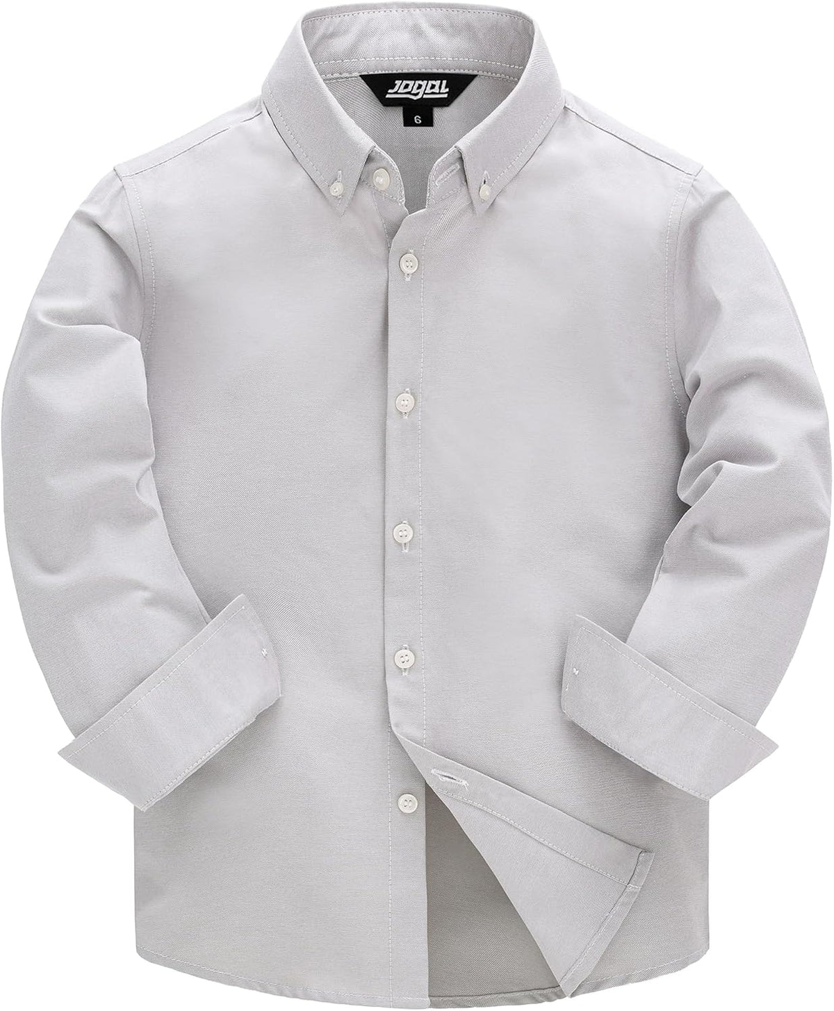 JOGAL C570 Boys' Oxford Long-Sleeve Dress Shirt - Beige - front