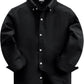 JOGAL C570 Boys' Oxford Long-Sleeve Dress Shirt - Black - front