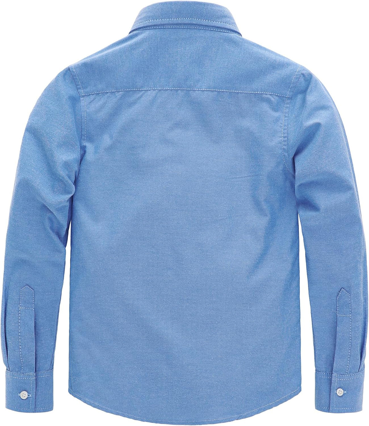 JOGAL C570 Boys' Oxford Long-Sleeve Dress Shirt - Blue - back