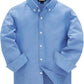 JOGAL C570 Boys' Oxford Long-Sleeve Dress Shirt - Blue - front