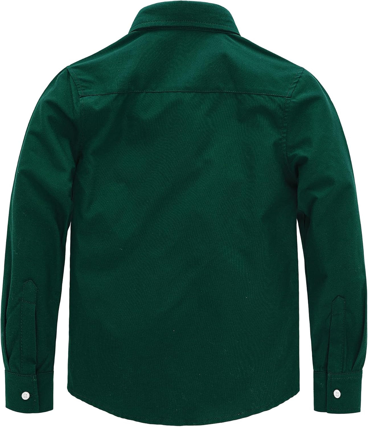 JOGAL C570 Boys' Oxford Long-Sleeve Dress Shirt - Deep Green - back