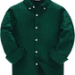 JOGAL C570 Boys' Oxford Long-Sleeve Dress Shirt - Deep Green - front
