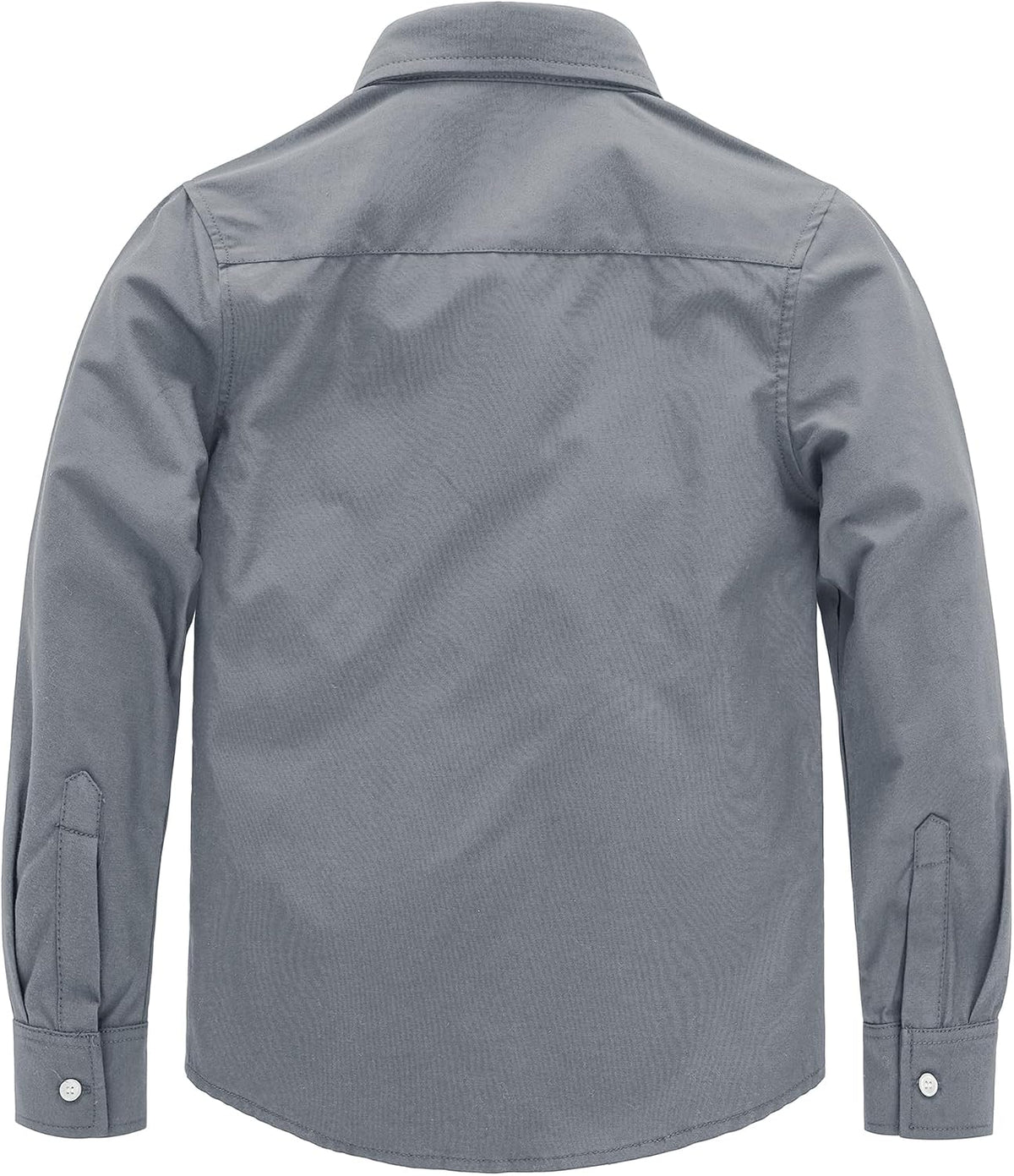 JOGAL C570 Boys' Oxford Long-Sleeve Dress Shirt - Greyish Black - back