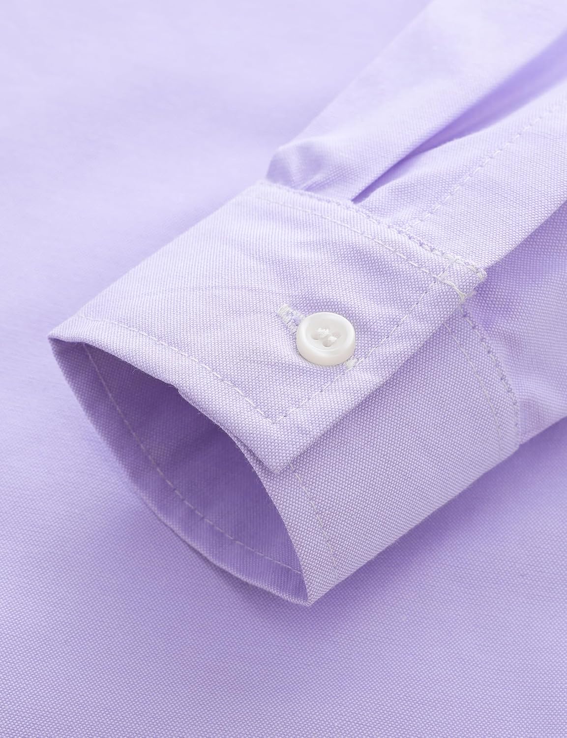 JOGAL C570 Boys' Oxford Long-Sleeve Dress Shirt - Lavender - button cuff detail