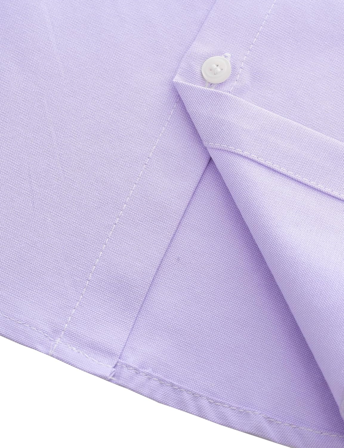 JOGAL C570 Boys' Oxford Long-Sleeve Dress Shirt - Lavender - hem and placket detail