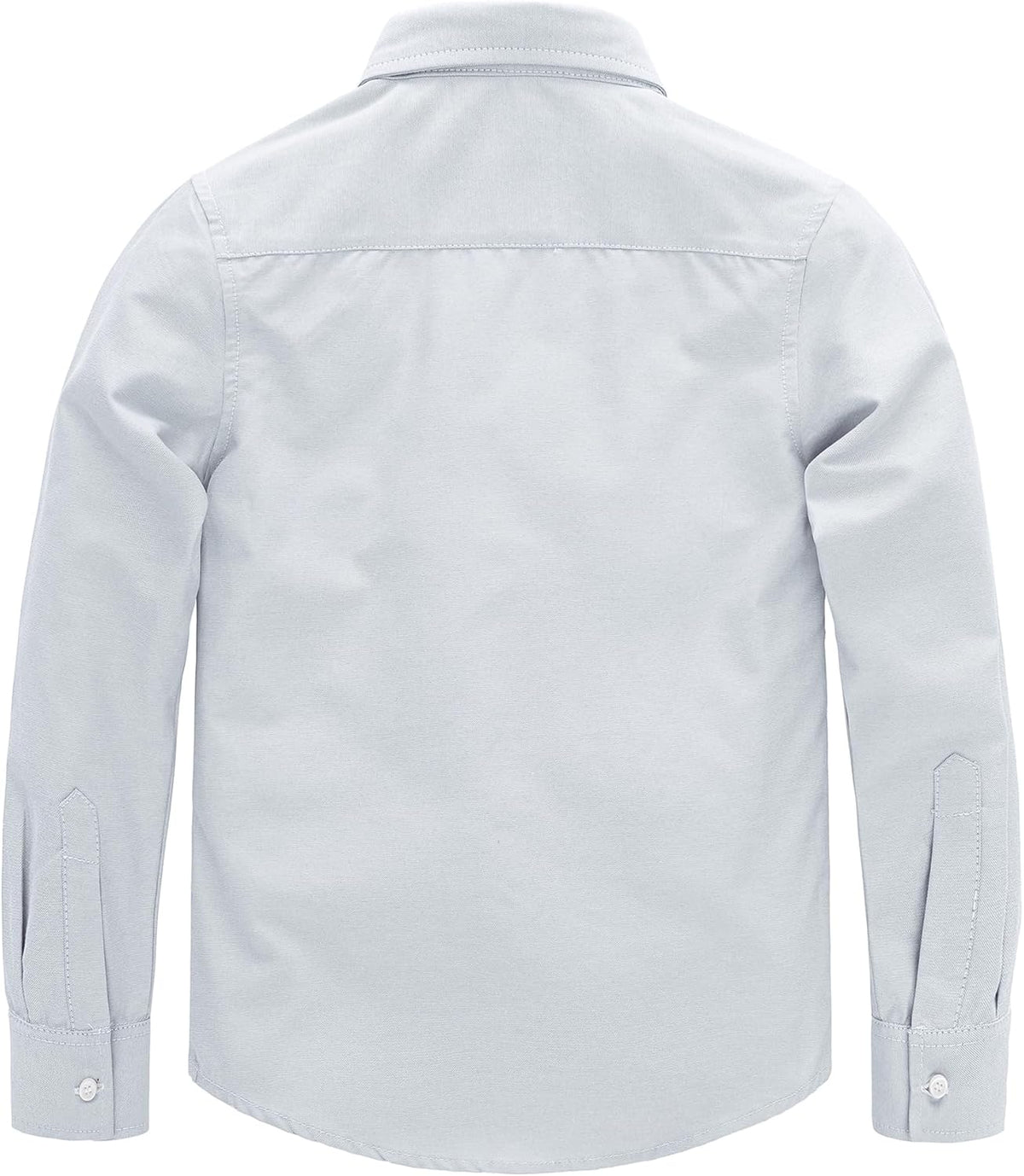 JOGAL C570 Boys' Oxford Long-Sleeve Dress Shirt - Light Gray - back