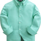 JOGAL C570 Boys' Oxford Long-Sleeve Dress Shirt - Mint Green - front
