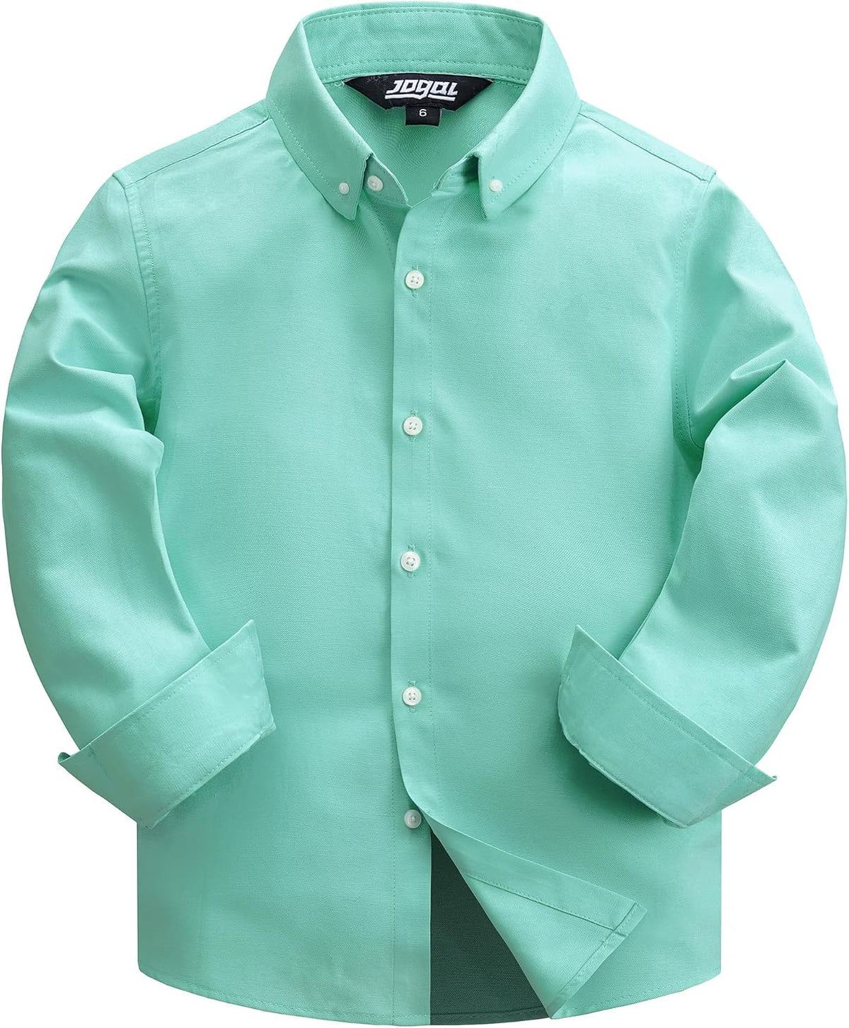 JOGAL C570 Boys' Oxford Long-Sleeve Dress Shirt - Mint Green - front