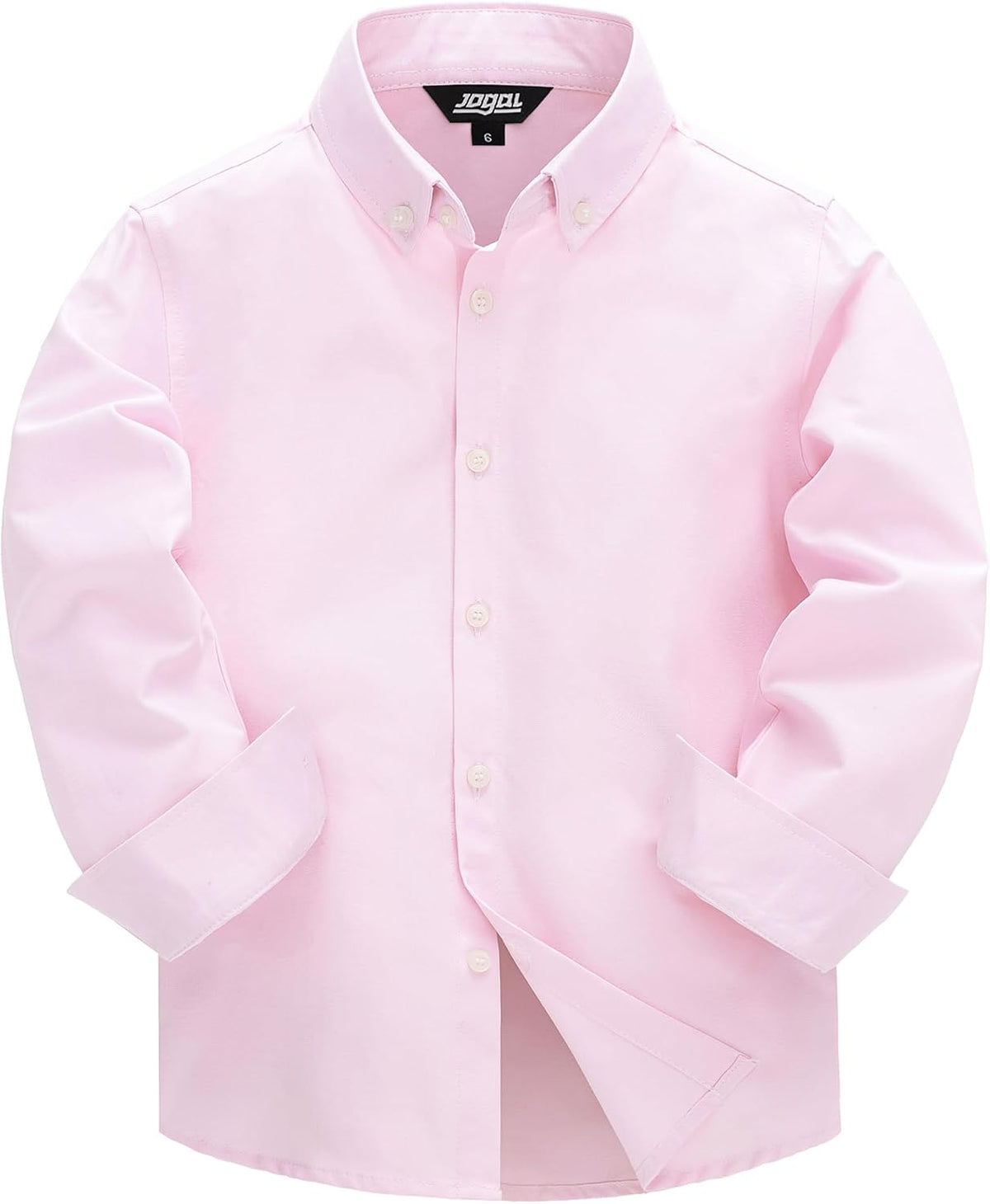 JOGAL C570 Boys' Oxford Long-Sleeve Dress Shirt - Pink - front