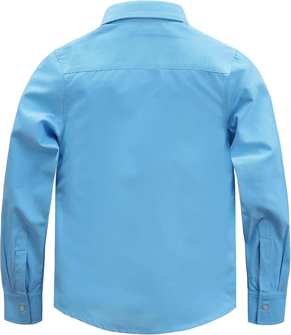 JOGAL C570 Boys' Oxford Long-Sleeve Dress Shirt - Sky Blue - back