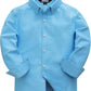 JOGAL C570 Boys' Oxford Long-Sleeve Dress Shirt - Sky Blue - front