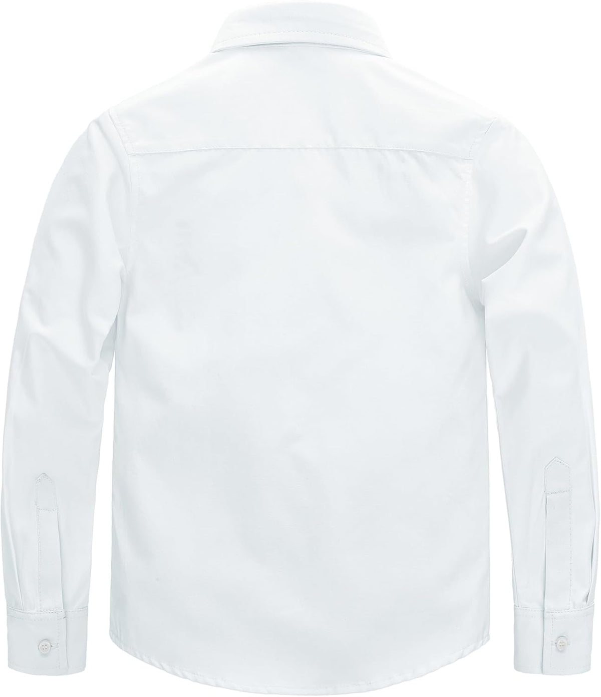 JOGAL C570 Boys' Oxford Long-Sleeve Dress Shirt - White - back