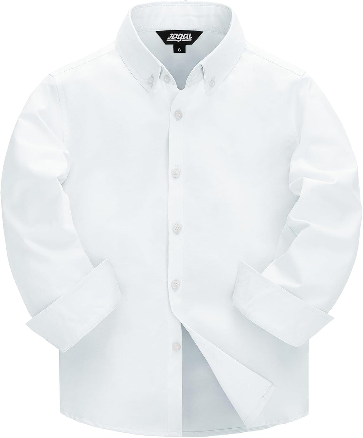 JOGAL C570 Boys' Oxford Long-Sleeve Dress Shirt - White - front