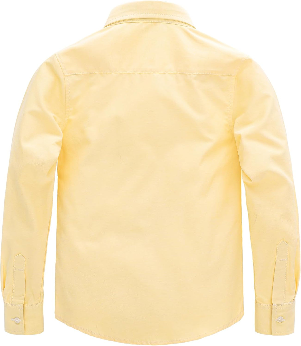 JOGAL C570 Boys' Oxford Long-Sleeve Dress Shirt - Yellow - back