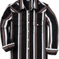 JOGAL C575 boys' Long-Sleeve Striped Western Pearl Snap Shirt in Black Brown Beige, front view